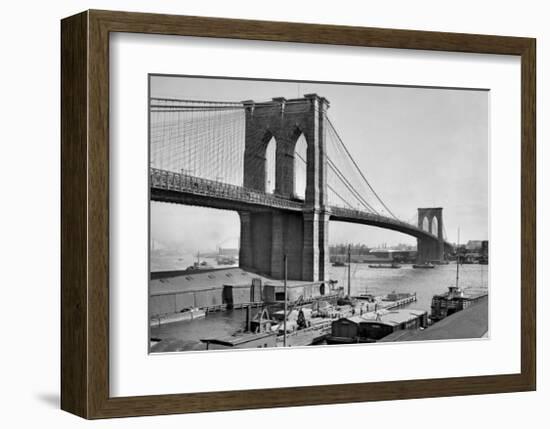 Brooklyn Bridge, c.1900-null-Framed Art Print