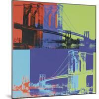 Brooklyn Bridge, c.1983 (Orange, Blue, Lime)-Andy Warhol-Mounted Giclee Print