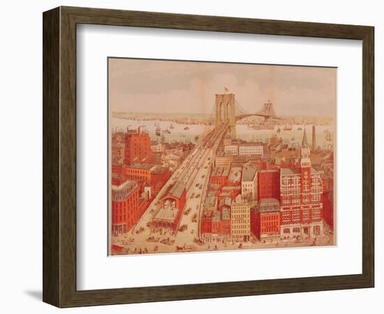 Brooklyn Bridge, circa 1883-R. Schwarz-Framed Giclee Print