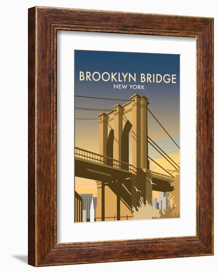 Brooklyn Bridge - Dave Thompson Contemporary Travel Print-Dave Thompson-Framed Art Print