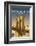 Brooklyn Bridge - Dave Thompson Contemporary Travel Print-Dave Thompson-Framed Art Print