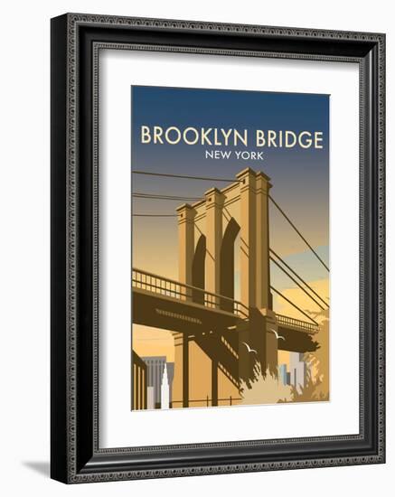 Brooklyn Bridge - Dave Thompson Contemporary Travel Print-Dave Thompson-Framed Art Print