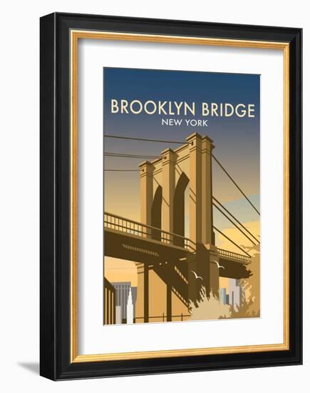 Brooklyn Bridge - Dave Thompson Contemporary Travel Print-Dave Thompson-Framed Art Print