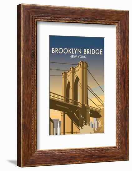 Brooklyn Bridge - Dave Thompson Contemporary Travel Print-Dave Thompson-Framed Giclee Print