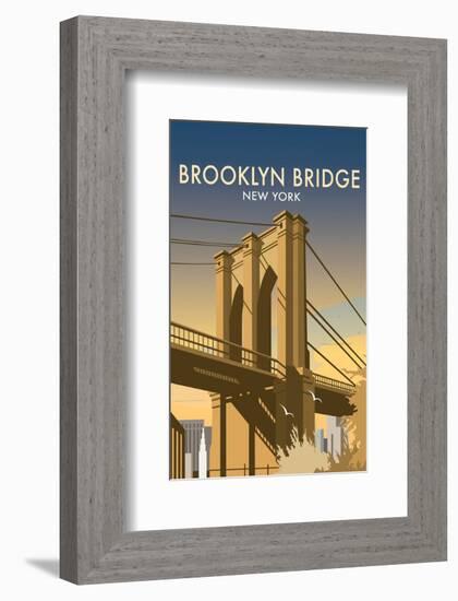 Brooklyn Bridge - Dave Thompson Contemporary Travel Print-Dave Thompson-Framed Giclee Print