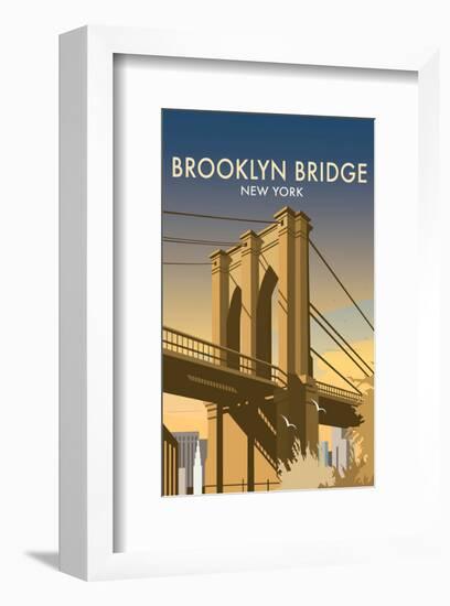 Brooklyn Bridge - Dave Thompson Contemporary Travel Print-Dave Thompson-Framed Giclee Print