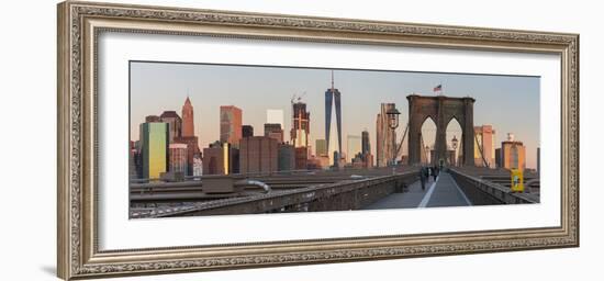 Brooklyn Bridge Direction Manhattan, New York City-Rainer Mirau-Framed Photographic Print