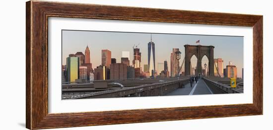 Brooklyn Bridge Direction Manhattan, New York City-Rainer Mirau-Framed Photographic Print