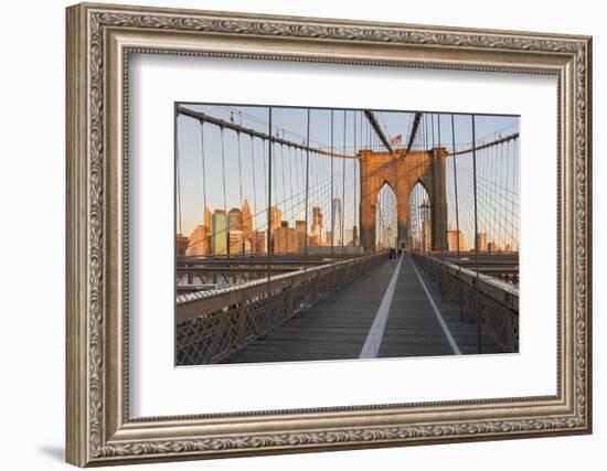 Brooklyn Bridge Direction Manhattan, New York City-Rainer Mirau-Framed Photographic Print