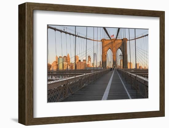 Brooklyn Bridge Direction Manhattan, New York City-Rainer Mirau-Framed Photographic Print
