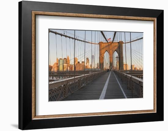 Brooklyn Bridge Direction Manhattan, New York City-Rainer Mirau-Framed Photographic Print