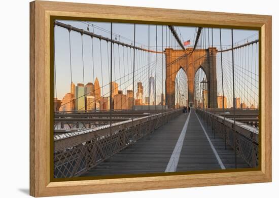 Brooklyn Bridge Direction Manhattan, New York City-Rainer Mirau-Framed Premier Image Canvas