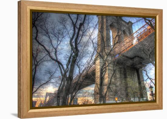 Brooklyn Bridge Early Spring-Robert Goldwitz-Framed Premier Image Canvas