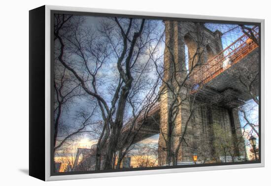 Brooklyn Bridge Early Spring-Robert Goldwitz-Framed Premier Image Canvas