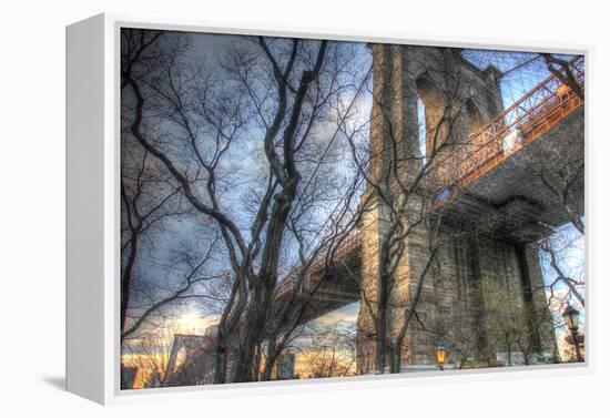 Brooklyn Bridge Early Spring-Robert Goldwitz-Framed Premier Image Canvas