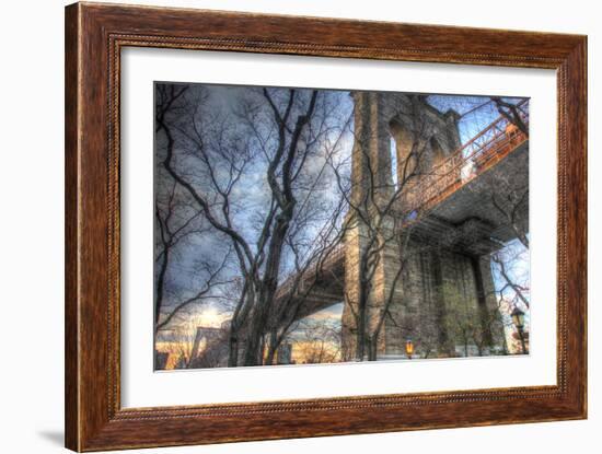 Brooklyn Bridge Early Spring-Robert Goldwitz-Framed Photographic Print