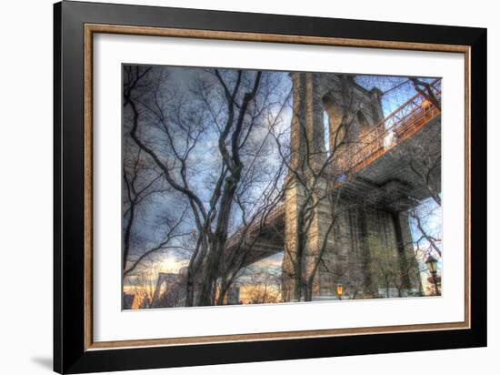 Brooklyn Bridge Early Spring-Robert Goldwitz-Framed Photographic Print