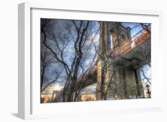 Brooklyn Bridge Early Spring-Robert Goldwitz-Framed Photographic Print