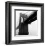 Brooklyn Bridge Fog-Henri Silberman-Framed Art Print