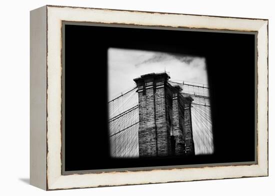 Brooklyn Bridge from Dumbo B/W-null-Framed Stretched Canvas