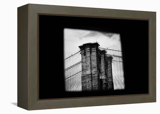 Brooklyn Bridge from Dumbo B/W-null-Framed Stretched Canvas