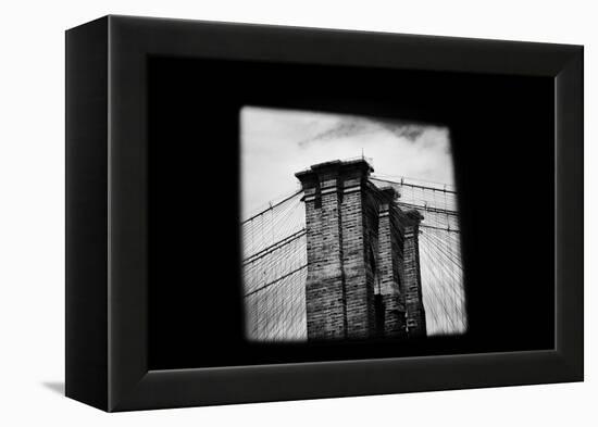 Brooklyn Bridge from Dumbo B/W-null-Framed Stretched Canvas