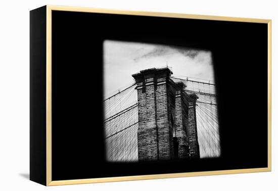 Brooklyn Bridge from Dumbo B/W-null-Framed Stretched Canvas