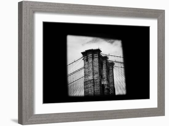 Brooklyn Bridge from Dumbo B/W-null-Framed Photo