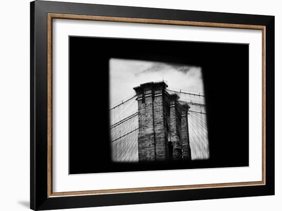 Brooklyn Bridge from Dumbo B/W-null-Framed Photo