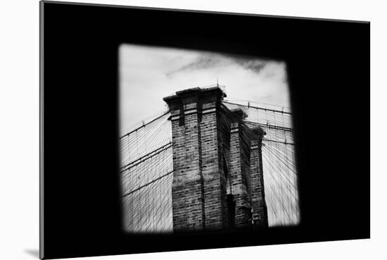 Brooklyn Bridge from Dumbo B/W-null-Mounted Photo