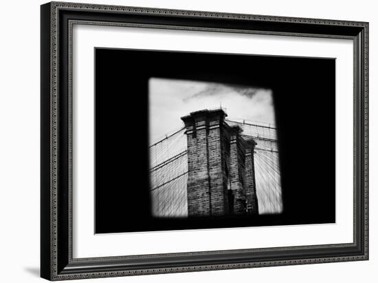 Brooklyn Bridge from Dumbo B/W-null-Framed Photo