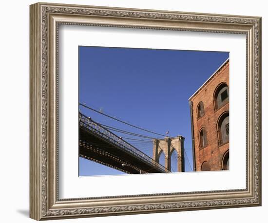 Brooklyn Bridge from Empire-Fulton Ferry State Park-Rudy Sulgan-Framed Photographic Print