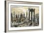 Brooklyn Bridge Gray and Gold-Silvia Vassileva-Framed Art Print
