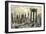 Brooklyn Bridge Gray and Gold-Silvia Vassileva-Framed Premium Giclee Print