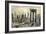 Brooklyn Bridge Gray and Gold-Silvia Vassileva-Framed Premium Giclee Print