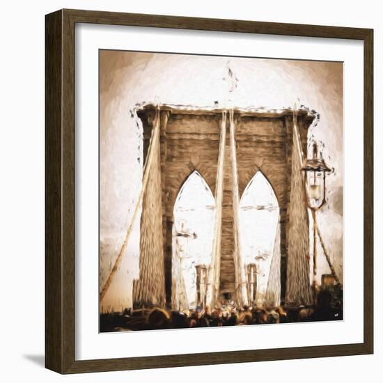 Brooklyn Bridge II - In the Style of Oil Painting-Philippe Hugonnard-Framed Giclee Print