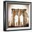 Brooklyn Bridge II - In the Style of Oil Painting-Philippe Hugonnard-Framed Giclee Print