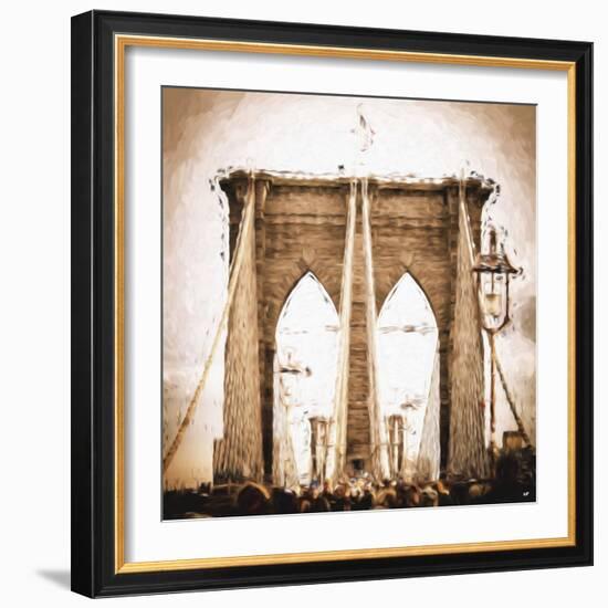 Brooklyn Bridge II - In the Style of Oil Painting-Philippe Hugonnard-Framed Giclee Print