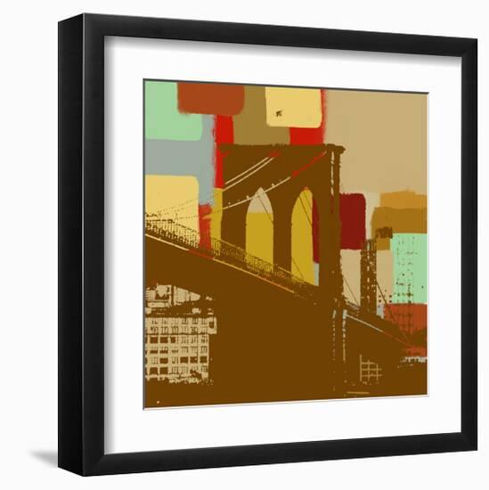 Brooklyn Bridge in New York-Yashna-Framed Art Print
