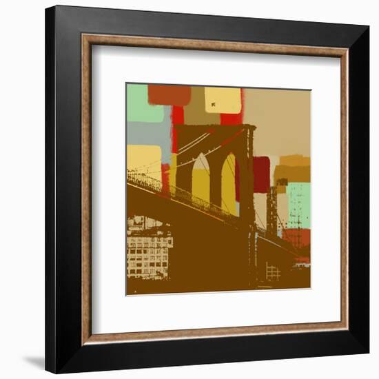 Brooklyn Bridge in New York-Yashna-Framed Art Print