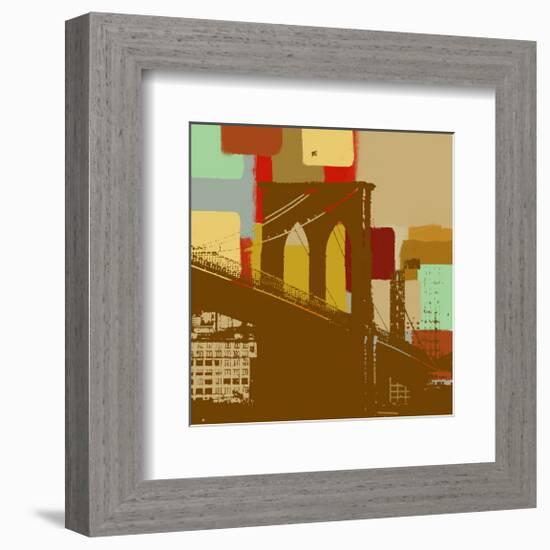 Brooklyn Bridge in New York-Yashna-Framed Art Print