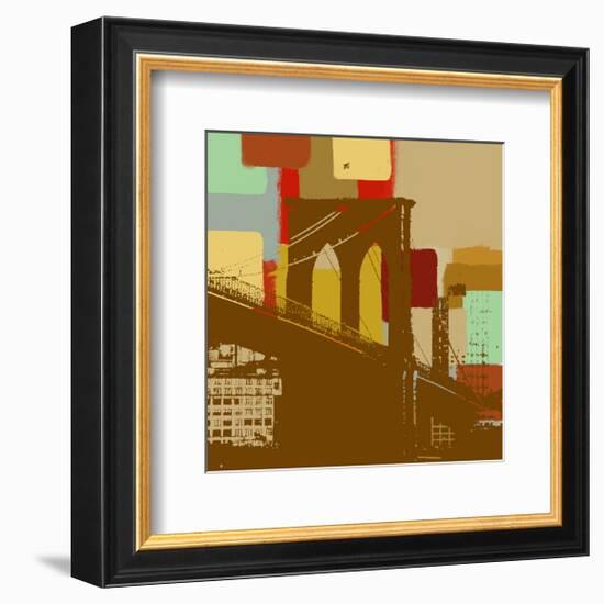 Brooklyn Bridge in New York-Yashna-Framed Art Print