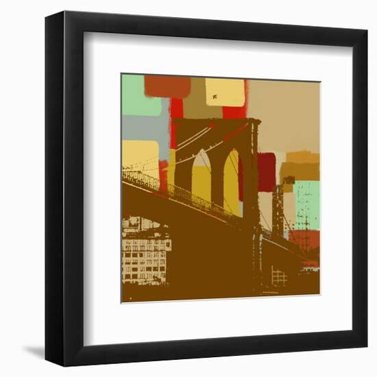 Brooklyn Bridge in New York-Yashna-Framed Art Print