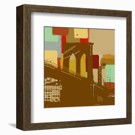 Brooklyn Bridge in New York-Yashna-Framed Art Print
