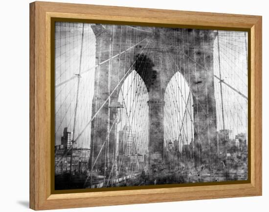 Brooklyn Bridge in Verichrome-Evan Morris Cohen-Framed Premier Image Canvas