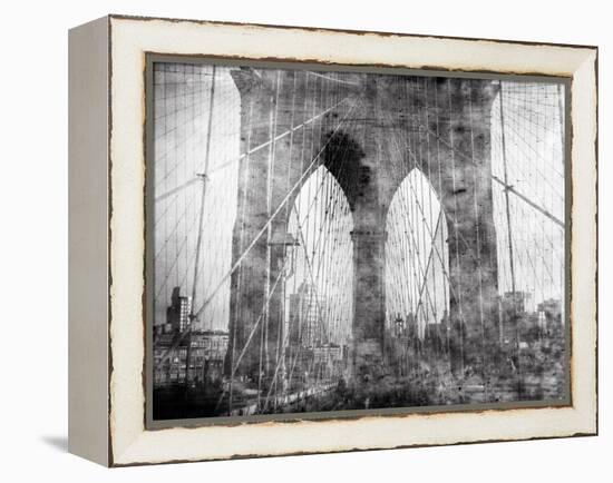 Brooklyn Bridge in Verichrome-Evan Morris Cohen-Framed Premier Image Canvas