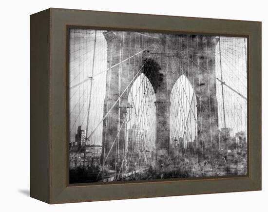 Brooklyn Bridge in Verichrome-Evan Morris Cohen-Framed Premier Image Canvas