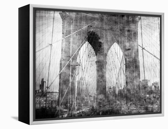 Brooklyn Bridge in Verichrome-Evan Morris Cohen-Framed Premier Image Canvas