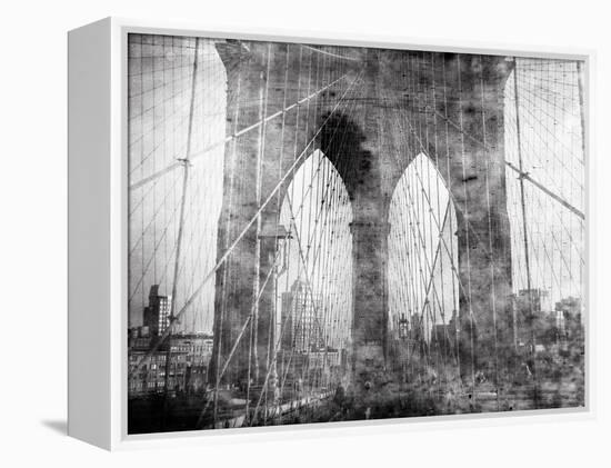 Brooklyn Bridge in Verichrome-Evan Morris Cohen-Framed Premier Image Canvas