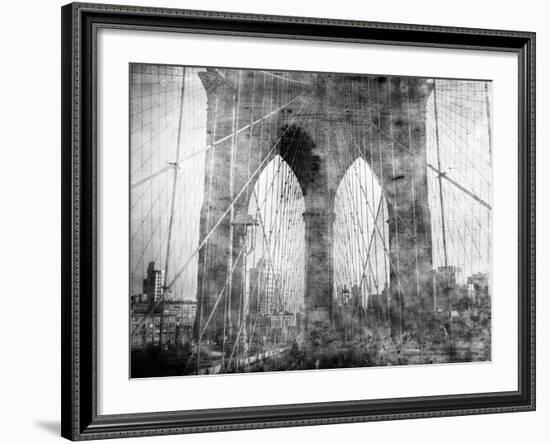 Brooklyn Bridge in Verichrome-Evan Morris Cohen-Framed Photographic Print